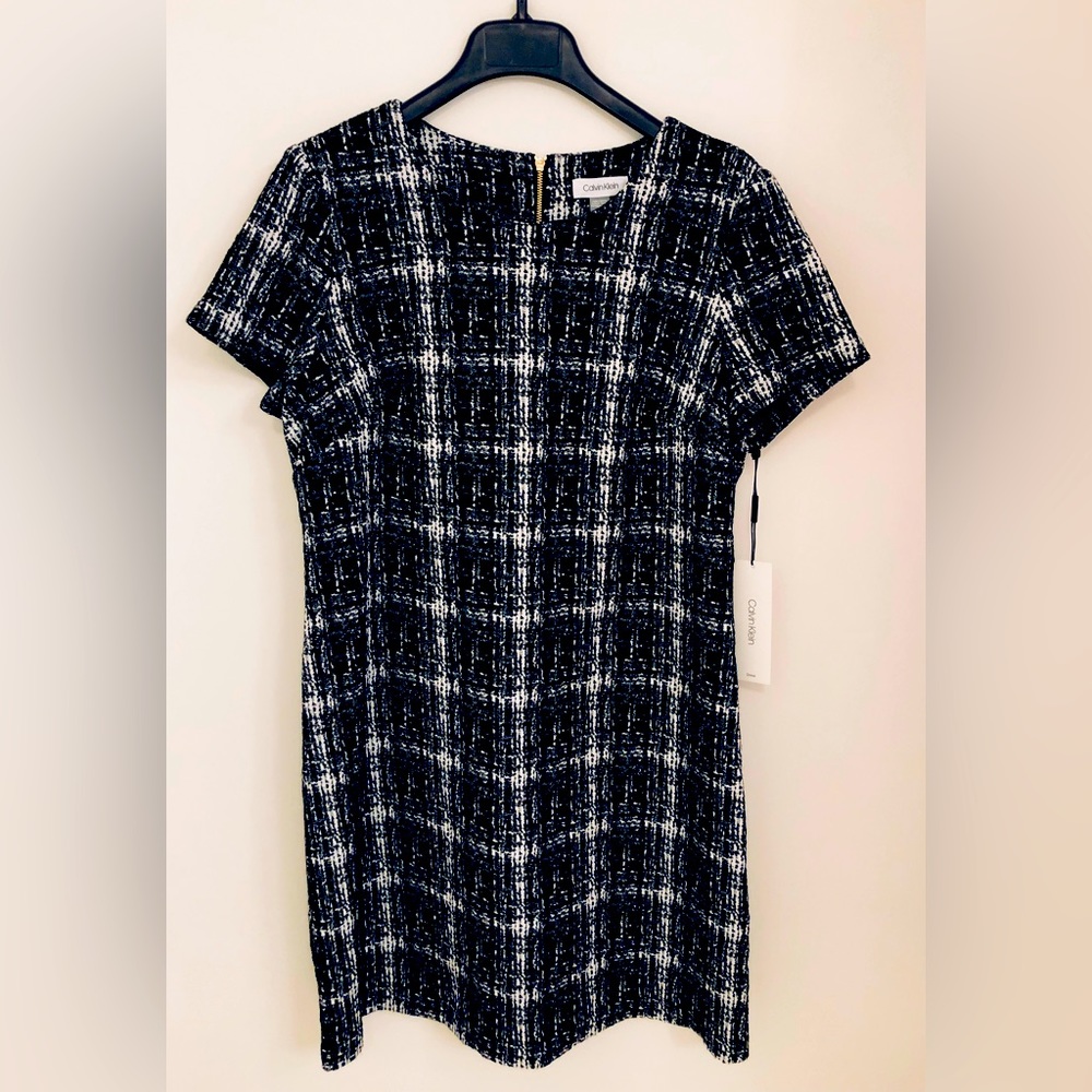 Calvin Klein Sheath Dress Black/White - 14